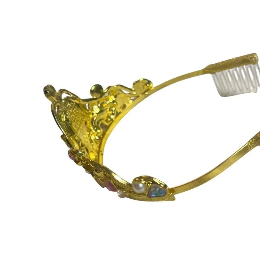 Disney Princess Tiara Rapunzel Costume Tiara Made Of Gold‎ Plated Metal